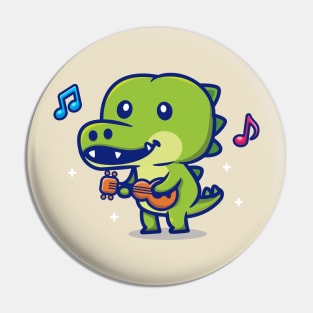 Cute Crocodile Playing Guitar Pin