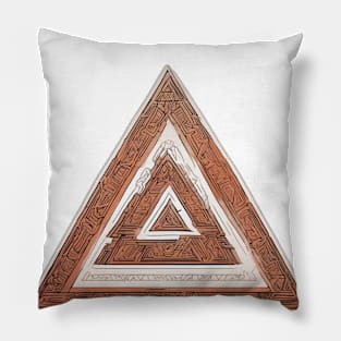 Mystical Triangle Geometric Design No. 906 Pillow