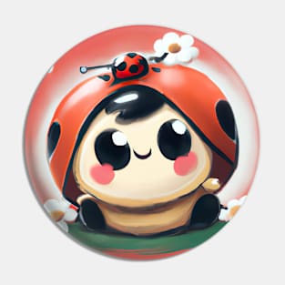 Kawaii Ladybug Pin