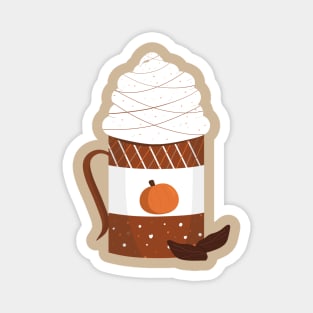 Fall Time Coffee with Whipped Cream Magnet