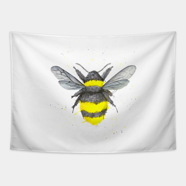 Watercolor bee Tapestry by emmalejones