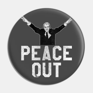 Peace Out Funny Dick Nixon Vintage Style Graphic Tee Pin