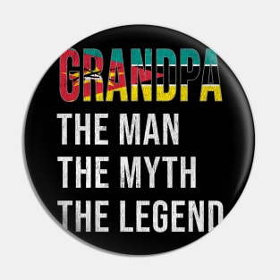 Grand Father Mozambican Grandpa The Man The Myth The Legend - Gift for Mozambican Dad With Roots From  Mozambique Pin