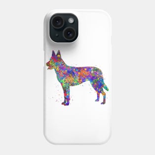 Dutch shepherd dog watercolor Phone Case