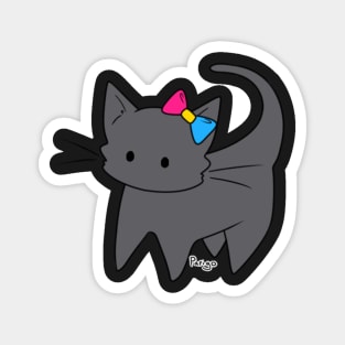 Pansexual Pride Russian Blue Kitty Ear Bow Magnet