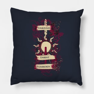 Unbound Unbent Unbroken Pillow