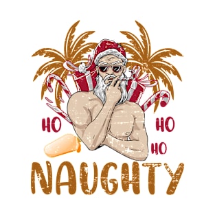 Santa In July Naughty Christmas for July Naughty Santa Lover T-Shirt