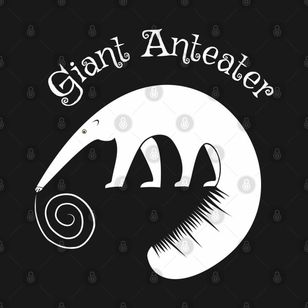 White Giant Anteater by SunGraphicsLab