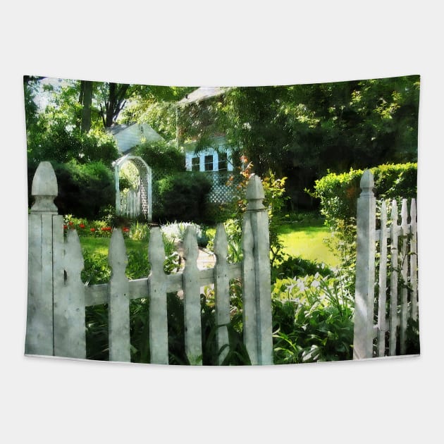 Garden Gate Tapestry by SusanSavad