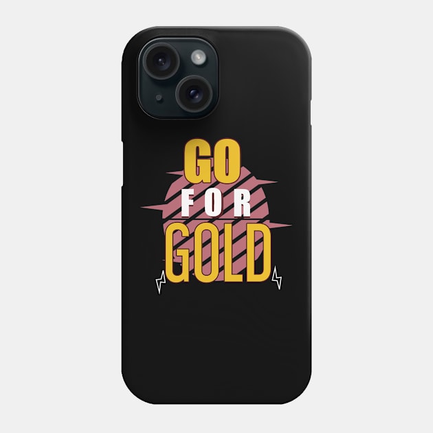 Gold Motivation Phone Case by CrissWild