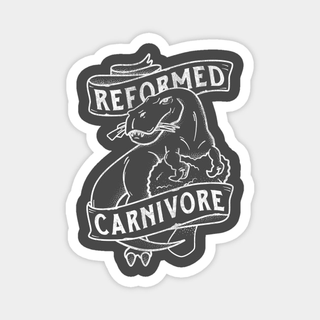 Reformed Carnivore | Vegan Tattoo Style Magnet by LeavesNotLives