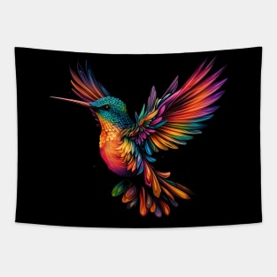 Neon Hummingbird #4 Tapestry