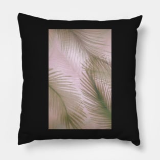 PASTEL FEATHERS PALM TROPICAL MUTED EXOTIC BEACH DESIGN Pillow