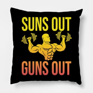 Sun's Out Guns Out Pillow