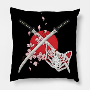 Japanese Sakura Samurai Pillow