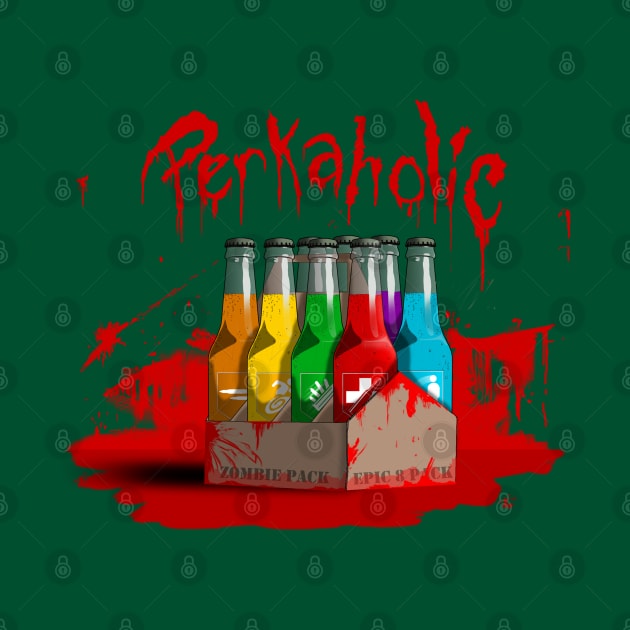 Zombie 8-Pack Bloodied Perkaholic on Leaf Green by LANStudios