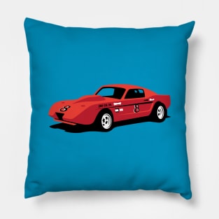 Vintage Hill Climb Race Car Pillow