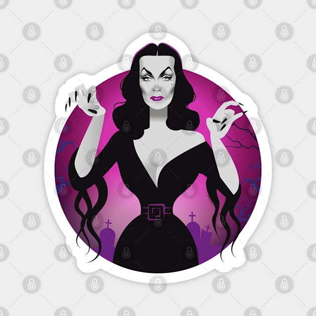 Glamour ghoul Magnet by AlejandroMogolloArt