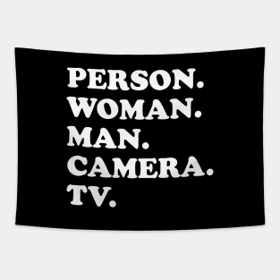 Person Woman Man Camera TV Tapestry