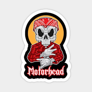 Skull Gangsta Motorhead Magnet