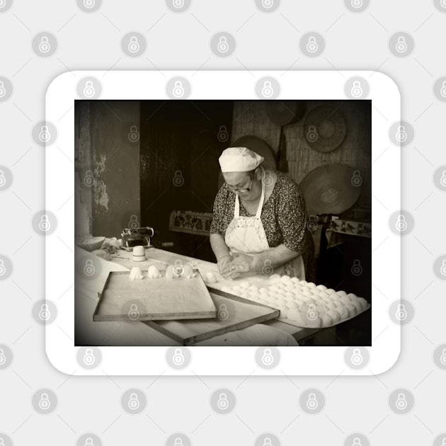 The Pastry Maker - Sardinia Magnet by MAMMAJAMMA