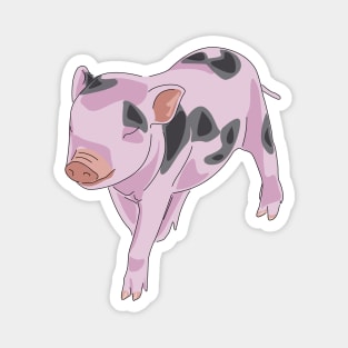 Companion No 13 - Full Color - Teacup Pig Art Magnet