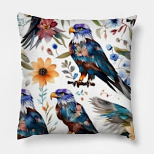 Falcon bird floral design Pillow