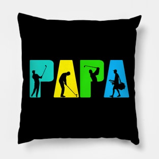 Golfing Papa Golfer Golf For Fathers Day Pillow