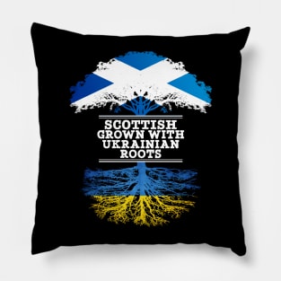 Scottish Grown With Ukrainian Roots - Gift for Ukrainian With Roots From Ukraine Pillow