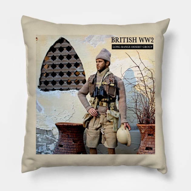 British WW2 Long Range Desert Group Pillow by Busybob