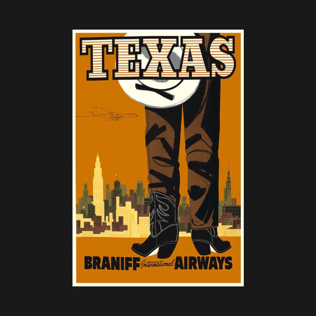 Texas Travel Poster by RockettGraph1cs