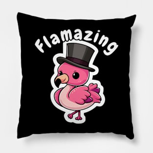 Funny Flamingo Flamazing Pillow