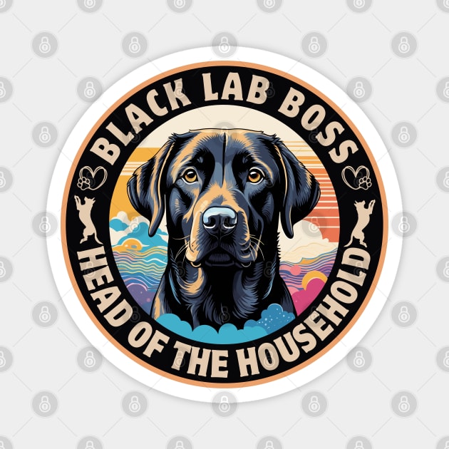 Black Lab Boss Magnet by Pearsville