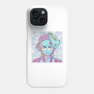 the demon slayer tanjiro kamado in asian wave wallpaper Phone Case