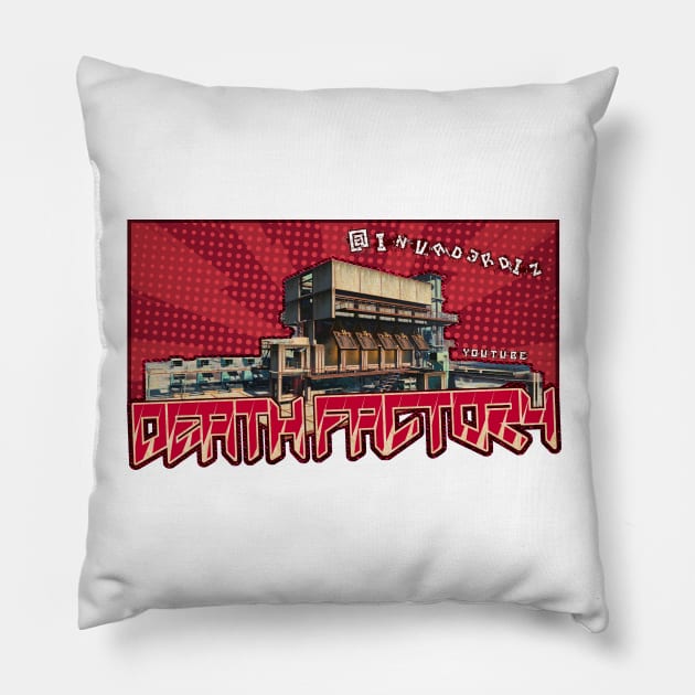 Death Factory "Red Sunburst" Pillow by Invad3rDiz