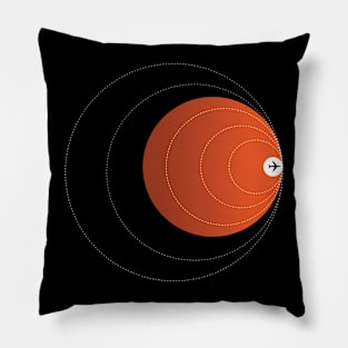 Aircraft flying across the planet Pillow