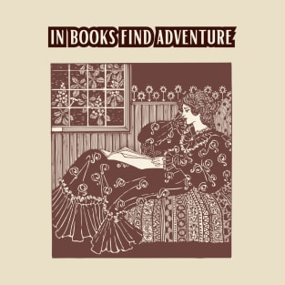 In Book Find Adventure- book worm T-Shirt