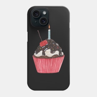 Birthday cupcake Phone Case