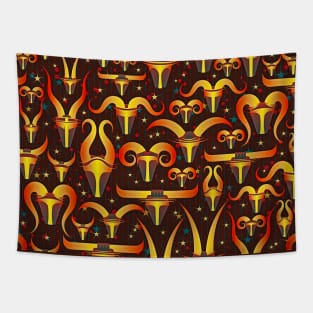 Stylised Horns Pattern Tapestry