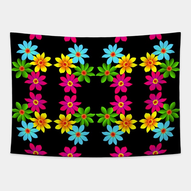 colorful flowers pattern Tapestry by rh_naturestyles