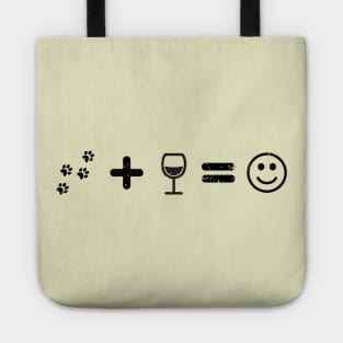 Dogs and Wine Makes Me Happy Tote