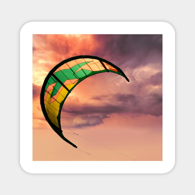 Kite Surfing Magnet by Memories4you