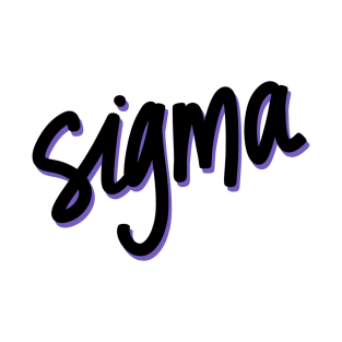 Greek Alphabet: sigma (black-purple) T-Shirt