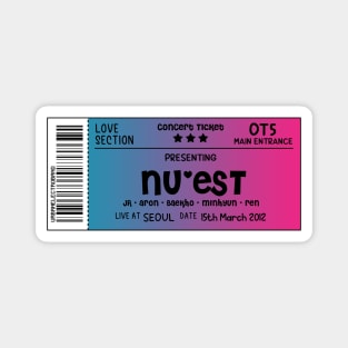 NU'EST Concert Ticket Magnet