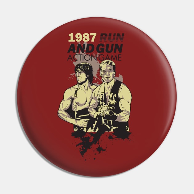 1987 RUN AND GUN ACTION GAME Pin by Artillery26