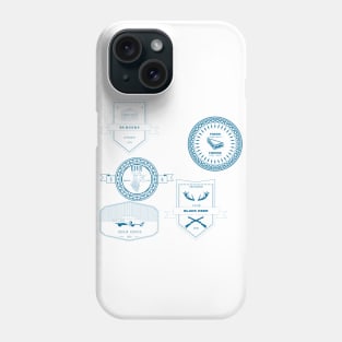 vintage logo blue Phone Case