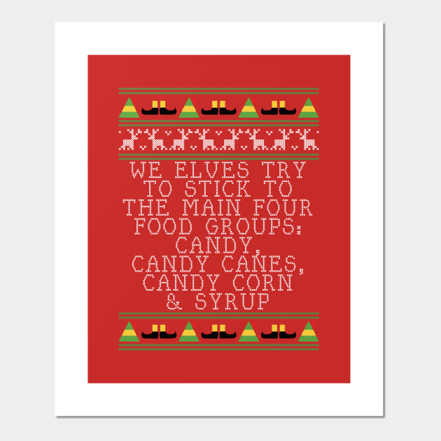 photo Elf Food Groups Quote teepublic