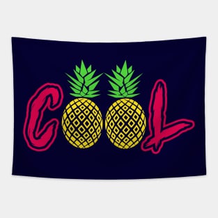 Two Cool Pineapple Tapestry