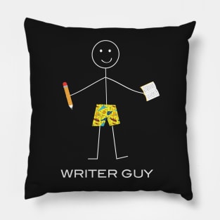 Funny Mens Writer Guy Pillow