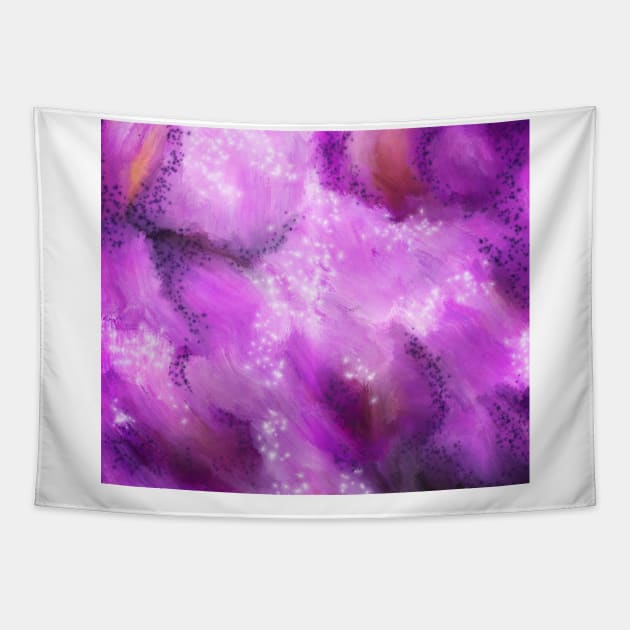 Purple galaxy in abstract Tapestry by thesnowwhyte